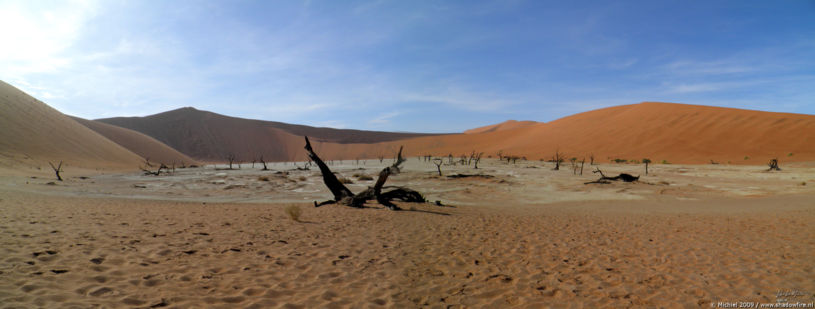 Dead Vlei panorama Dead Vlei, The Sand Dune Sea, Namib Desert, Namibia, Africa 2011,travel, photography, panoramas