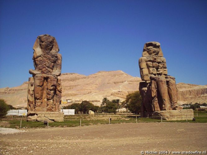Colossi of Memmon, West Bank, Luxor, Egypt 2004,travel, photography,favorites