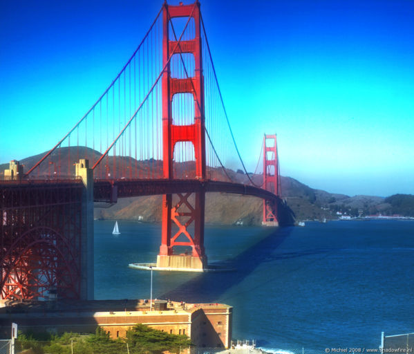 Golden Gate Bridge panorama Golden Gate Bridge, San Francisco, California, United States 2008,travel, photography, panoramas