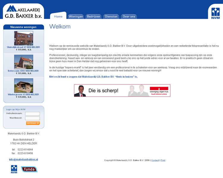 NVM wonen website (NVM) RW work, websites, portfolio, xml, html, css, coldfusion, bmw, NVM stijl