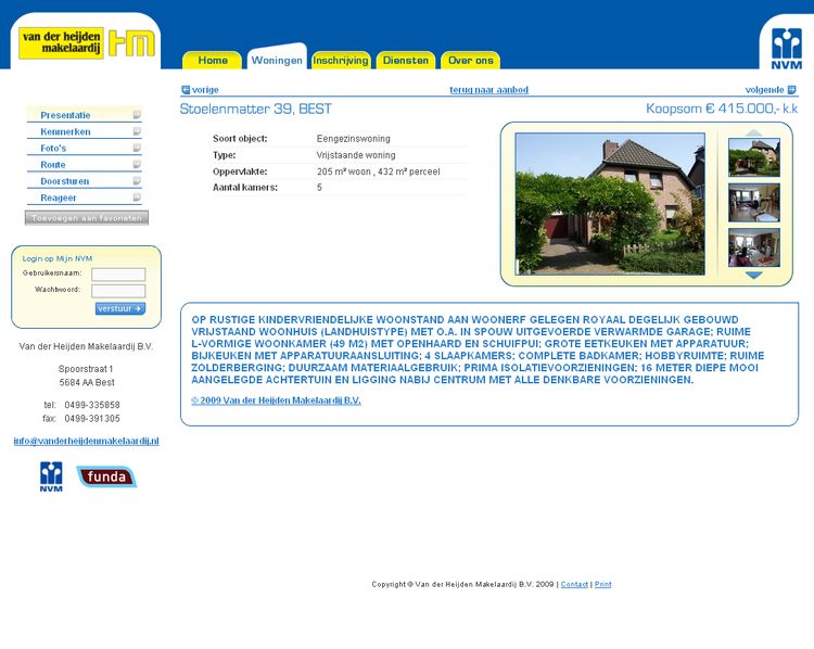NVM wonen website (NVM) RW work, websites, portfolio, xml, html, css, coldfusion, bmw, NVM stijl
