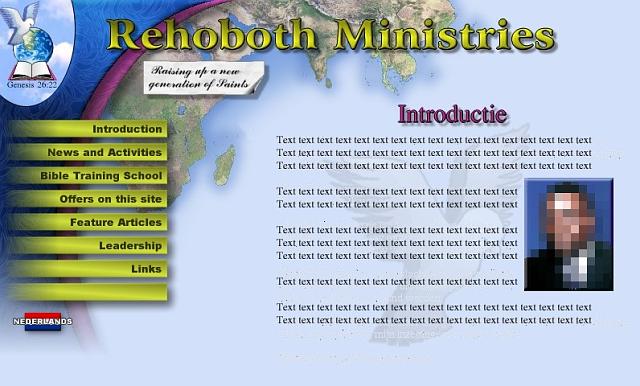 Rehoboth Ministries ISP work, websites, portfolio, html, javascript