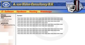 A. van Walen Consultancy B.V. freelance work, websites, portfolio, html, javascript